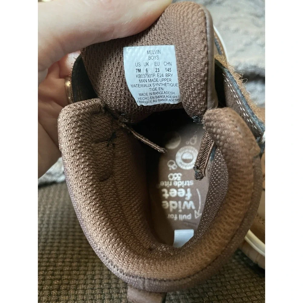 Stride Rite 360 Colby & Melvin Toddler Boot Lot Size 7 Navy Brown Shoes